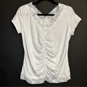 Y2K Lena Jeans Lace Sequin Top